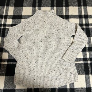 Madewell Northfield Mockneck Sweater Extra Small Dot Gray